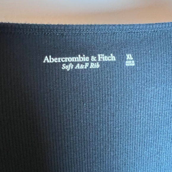 Abercrombie & Fitch Black Long Sleeve Thong Bodysuit Scoop Neck - XL - Picture 4 of 6